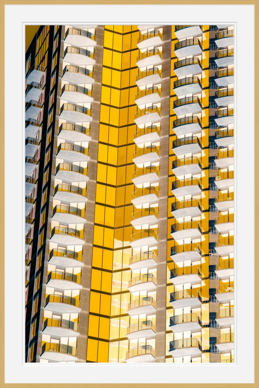 Fields of Gold- Abstract Architecture Photography Framed Print | Modern Fine Art | by Kevin Quinn