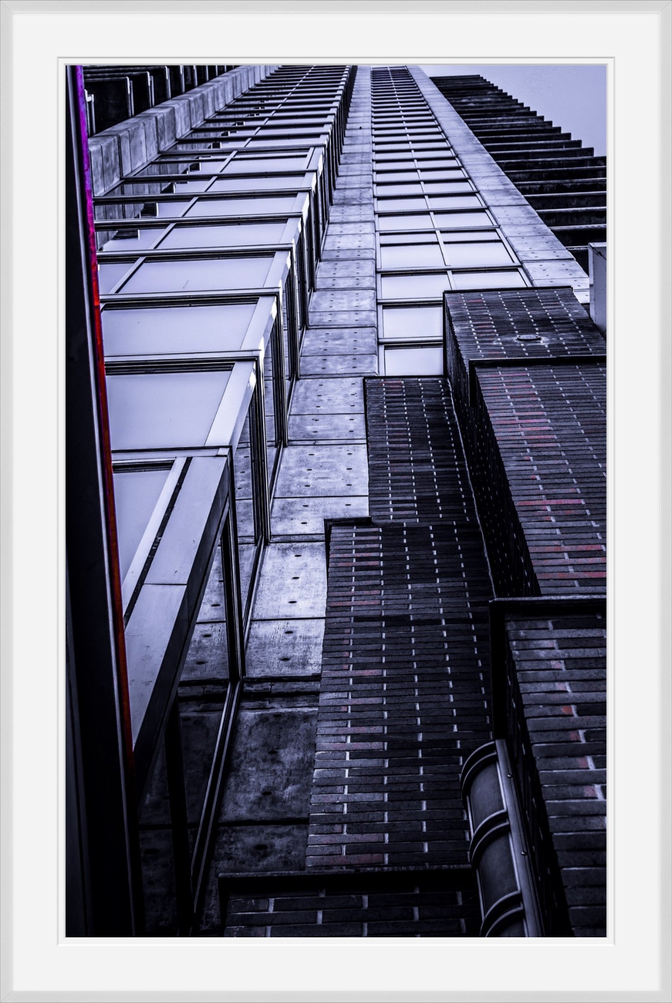 Red Rain- Abstract Architecture Photography Framed Print | Modern Fine Art | by Kevin Quinn