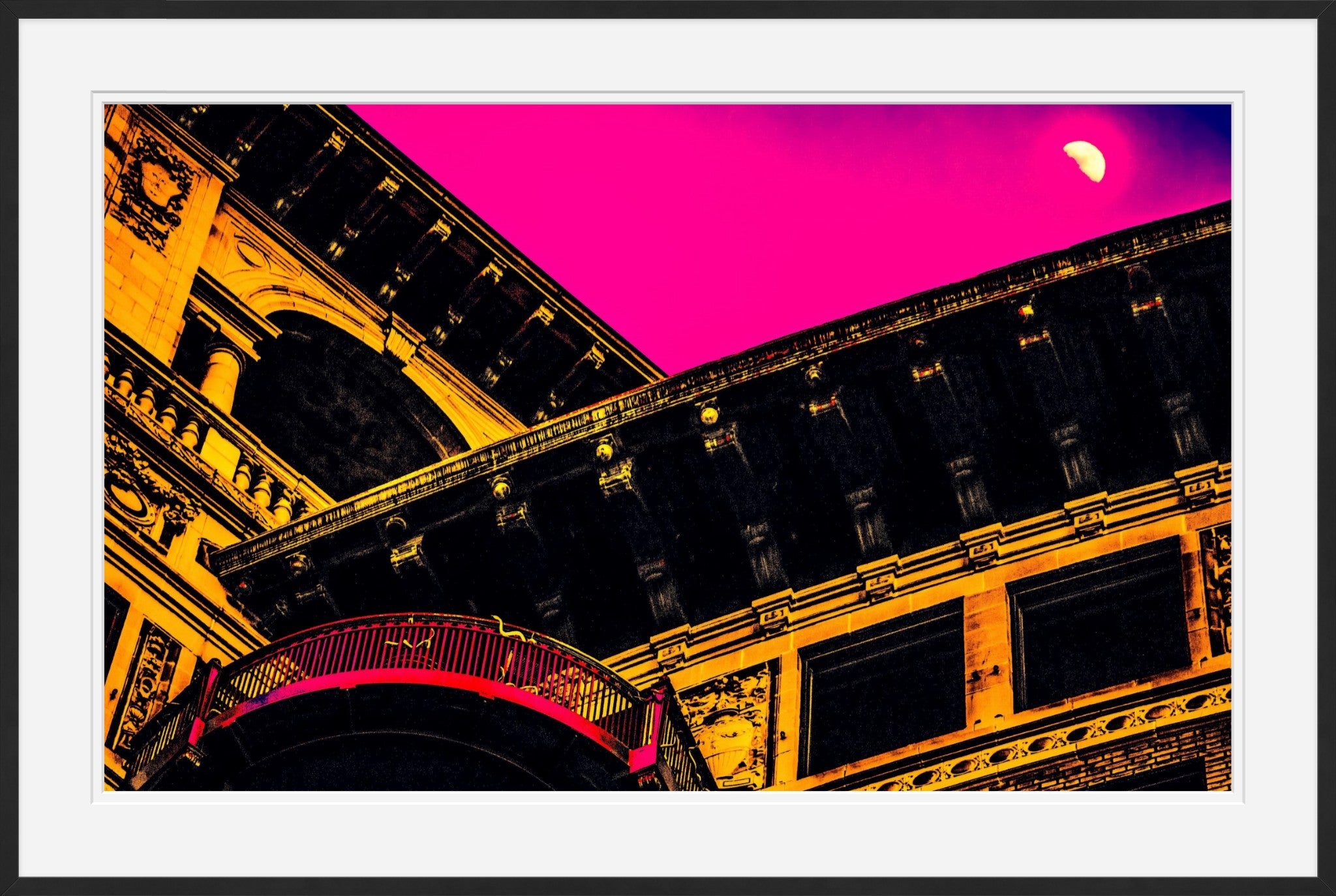 Moonlight Love Affair- Abstract Architecture Photography Framed Print | Modern Fine Art | by Kevin Quinn