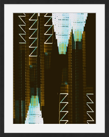 Great White Sharks- Abstract Architecture Photography Framed Print | Modern Fine Art | by Kevin Quinn