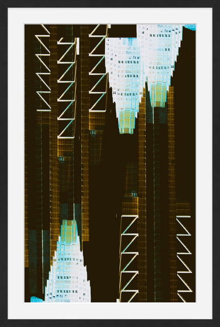 Great White Sharks- Abstract Architecture Photography Framed Print | Modern Fine Art | by Kevin Quinn