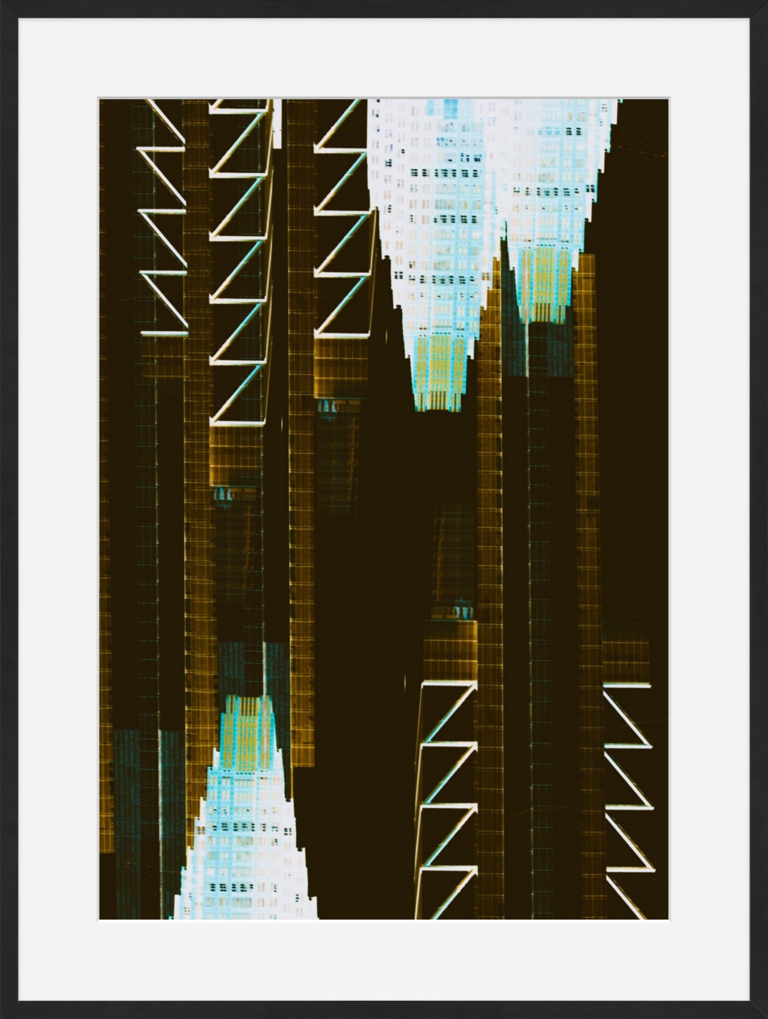 Great White Sharks- Abstract Architecture Photography Framed Print | Modern Fine Art | by Kevin Quinn