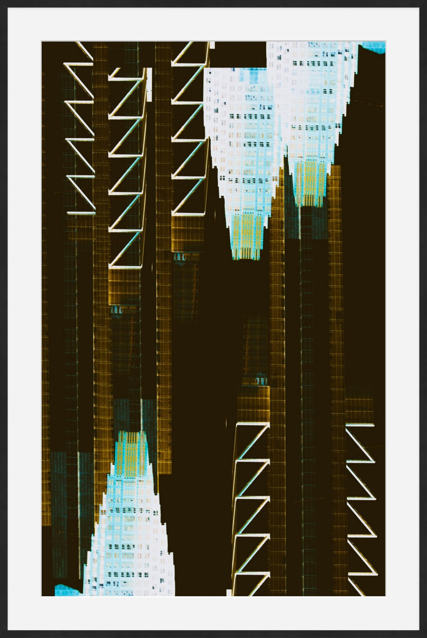 Great White Sharks- Abstract Architecture Photography Framed Print | Modern Fine Art | by Kevin Quinn