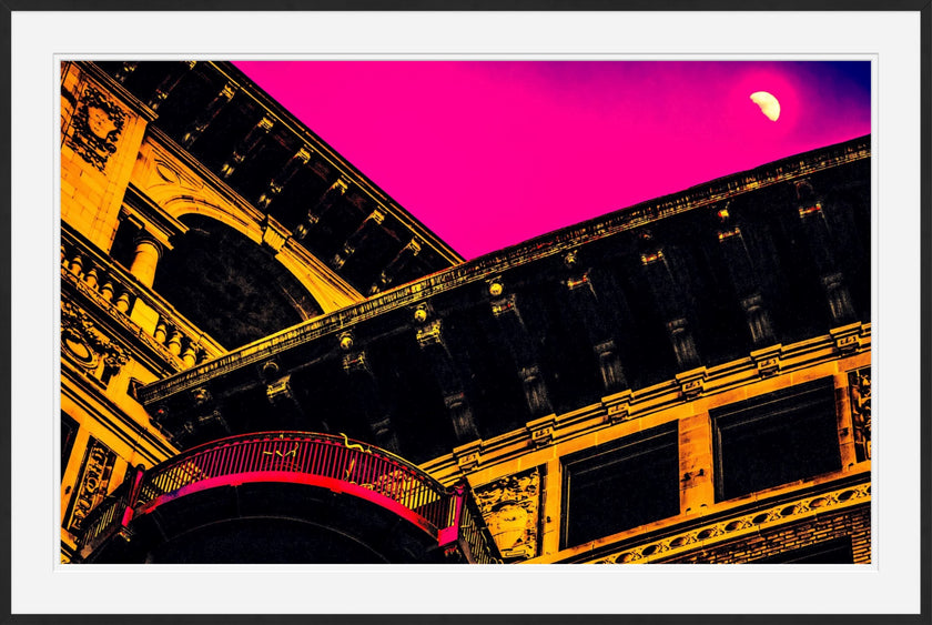Moonlight Love Affair- Abstract Architecture Photography Framed Print | Modern Fine Art | by Kevin Quinn