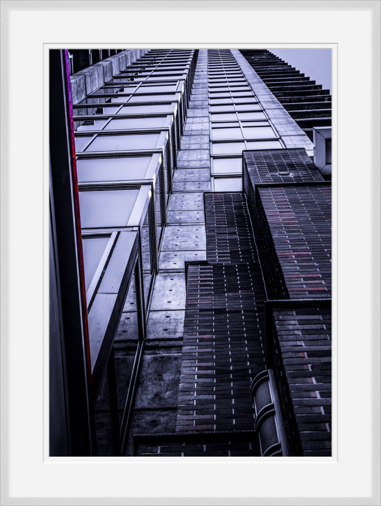 Red Rain- Abstract Architecture Photography Framed Print | Modern Fine Art | by Kevin Quinn