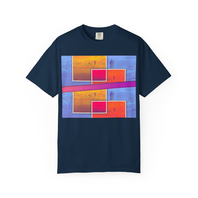 Picnic In The Park With You By Kevin Quinn -Abstract Sunset Blocks Urban Architecture Atlanta T-Shirt