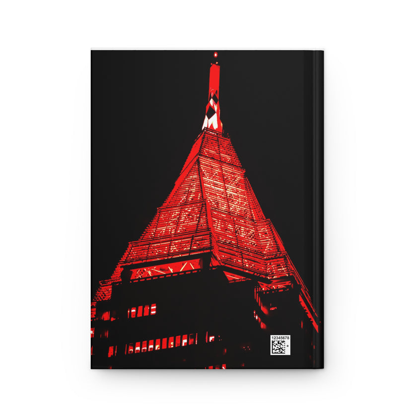 New Sensation By Kevin Quinn - Red Architecture Hardcover Journal — Nightscape Photo Notebook for Travel, Architecture & Urban Photography Fans