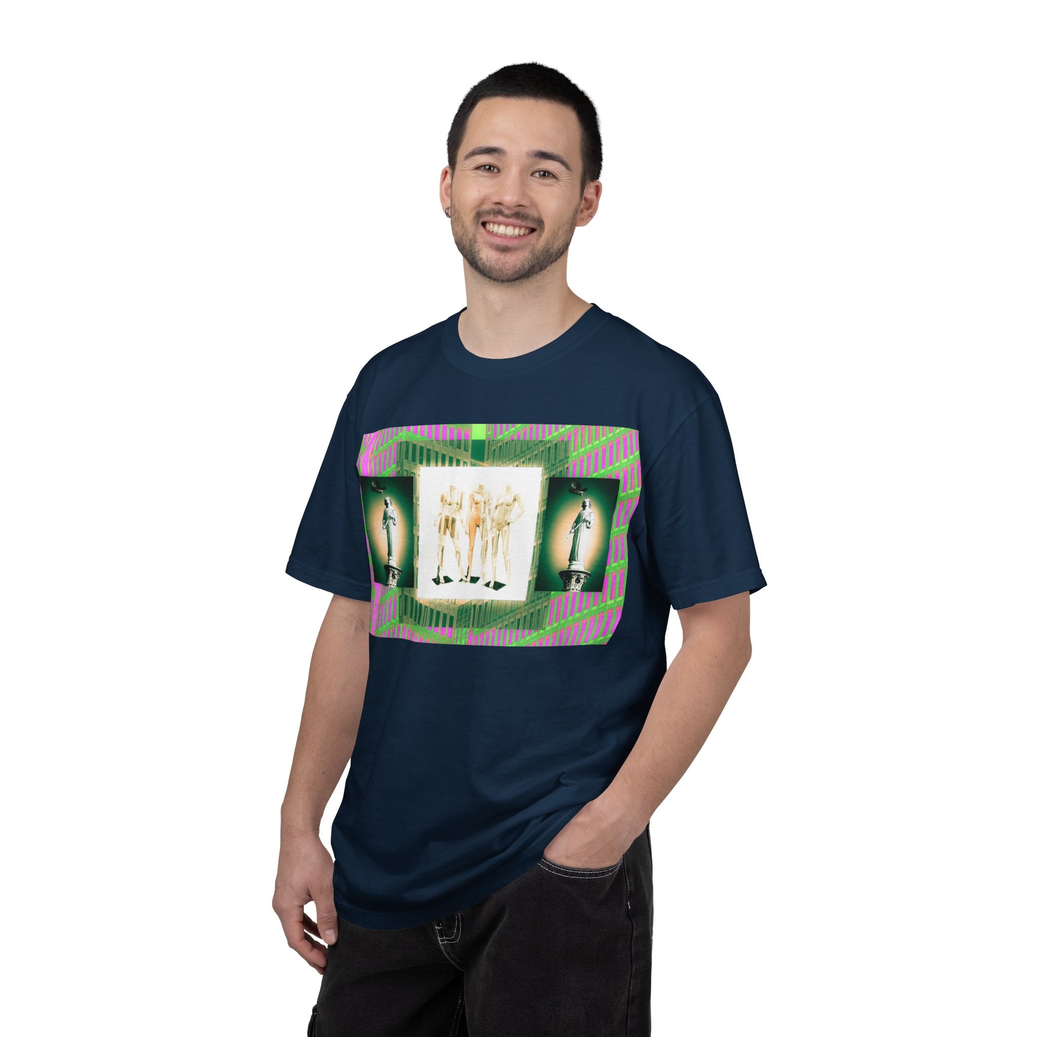 The Past Love Fashion Show By Kevin Quinn -Modern Abstract Architecture T-Shirt — Retro Neon Vintage Graphic Tee