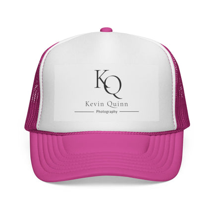 Kevin Quinn Photography Trucker Cap — KQ Logo Mesh Hat (Red/White/Blue)