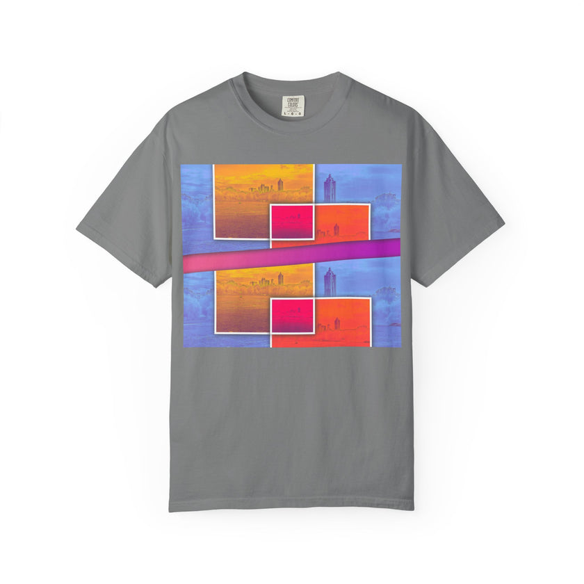 Picnic In The Park With You By Kevin Quinn -Abstract Sunset Blocks Urban Architecture Atlanta T-Shirt