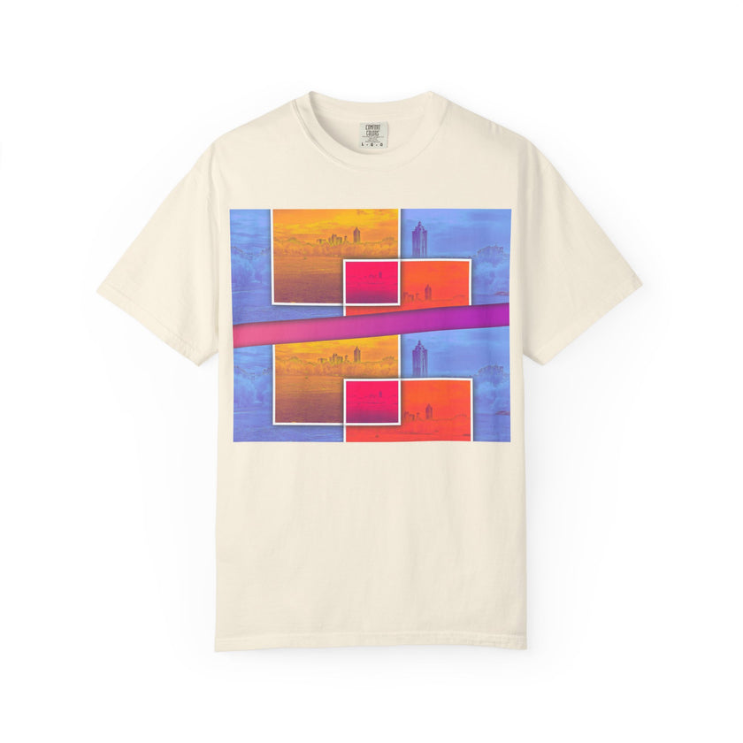 Picnic In The Park With You By Kevin Quinn -Abstract Sunset Blocks Urban Architecture Atlanta T-Shirt