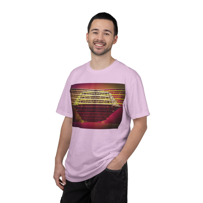Dreaming With Dali By Kevin Quinn -Retro Futuristic Sunset Abstract Urban Architecture T-Shirt — Geometric Vaporwave Graphic