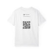 Hotel New Mexico By Kevin Quinn-Modern Abstract Architecture UFO QR Tee — Red Graphic T-Shirt with QR Code Back