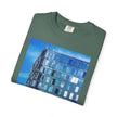 Toy Box By Kevin Quinn -Modern Urban Architecture Glass Facade T-Shirt — Blue Architectural Photo Tee