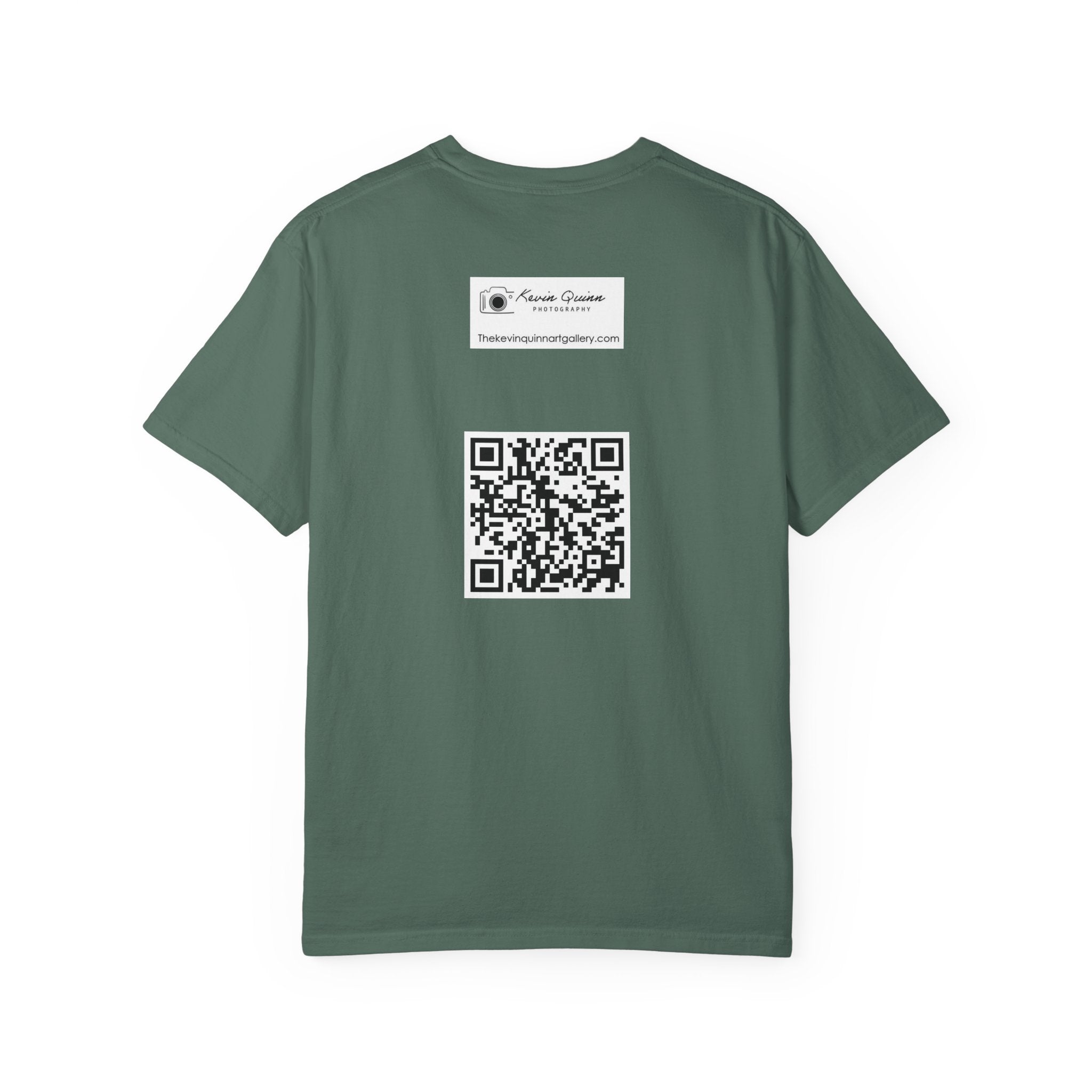 Hotel New Mexico By Kevin Quinn-Modern Abstract Architecture UFO QR Tee — Red Graphic T-Shirt with QR Code Back