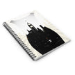Little Black Dress by Kevin Quinn - NYC Urban Skyline Spiral Notebook — City Silhouette Ruled Journal