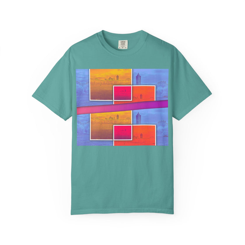 Picnic In The Park With You By Kevin Quinn -Abstract Sunset Blocks Urban Architecture Atlanta T-Shirt