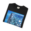 Toy Box By Kevin Quinn -Modern Urban Architecture Glass Facade T-Shirt — Blue Architectural Photo Tee