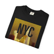 A New York Minute By Kevin Quinn -Urban Modern Abstract Architecture Cityscape Tee with Bold NYC Text
