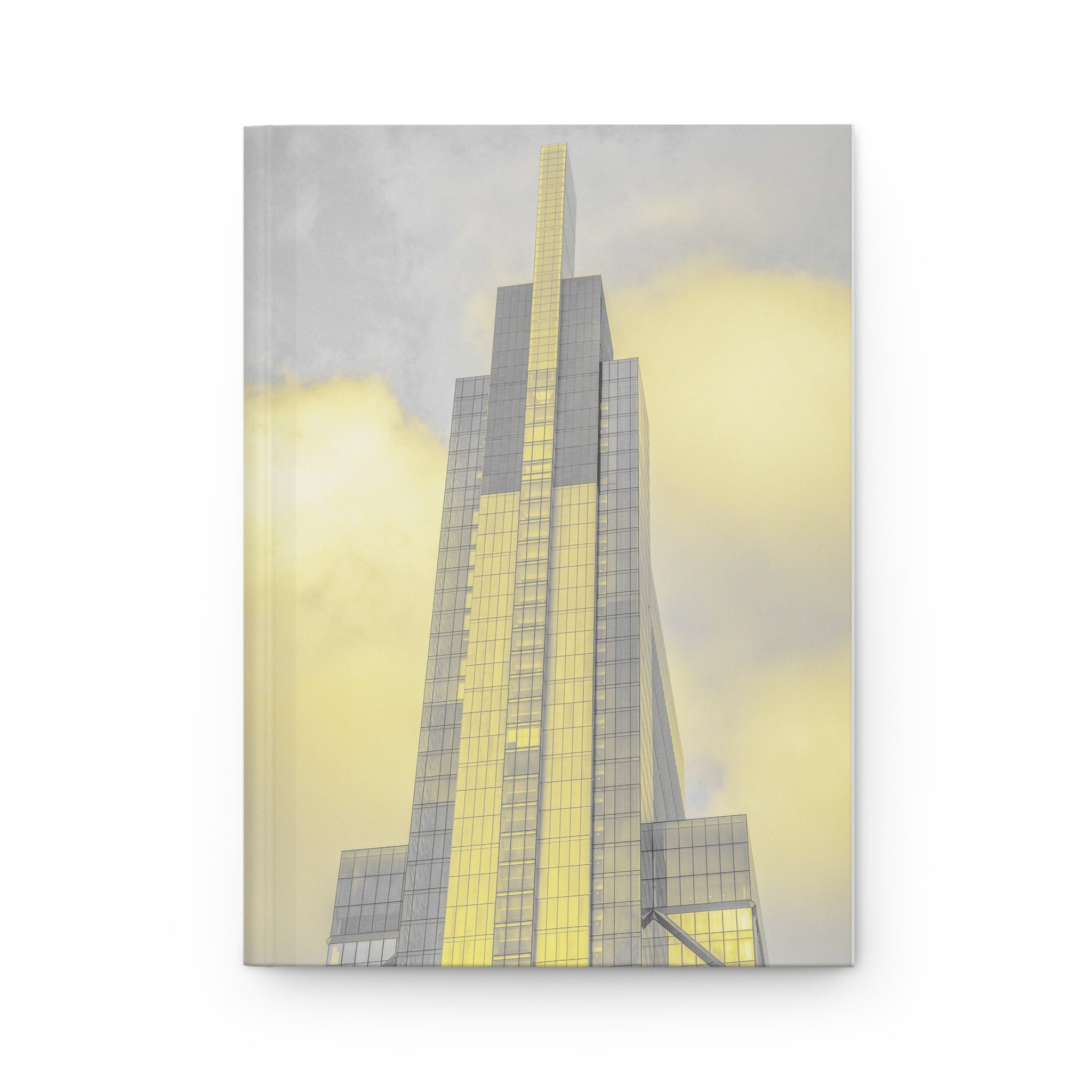 Making My Dream Brighter By Kevin Quinn - City Skyline Hardcover Journal — Golden Glass Skyscraper Notebook for Urban Journaling