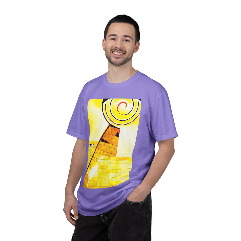 Lemonheads and Lollipops By Kevin Quinn   -Abstract Yellow Spiral Urban Modern Architecture Graphic Tee
