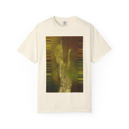 Ava's Search Engine By Kevin Quinn -Abstract Glitch Art T-Shirt with QR Code Back — Techy Urban Graphic Tee