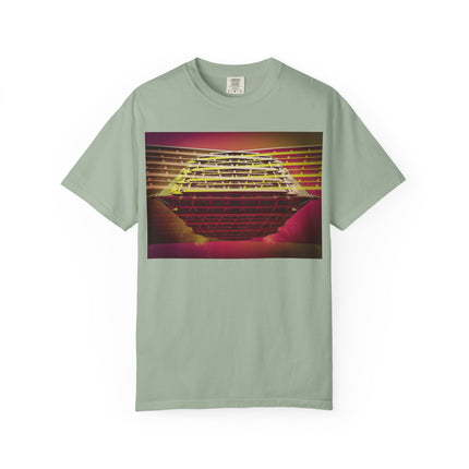 Dreaming With Dali By Kevin Quinn -Retro Futuristic Sunset Abstract Urban Architecture T-Shirt — Geometric Vaporwave Graphic
