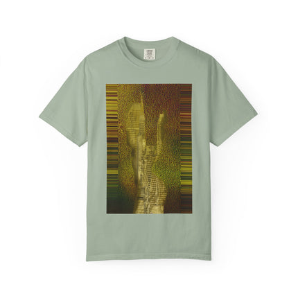 Ava's Search Engine By Kevin Quinn -Abstract Glitch Art T-Shirt with QR Code Back — Techy Urban Graphic Tee
