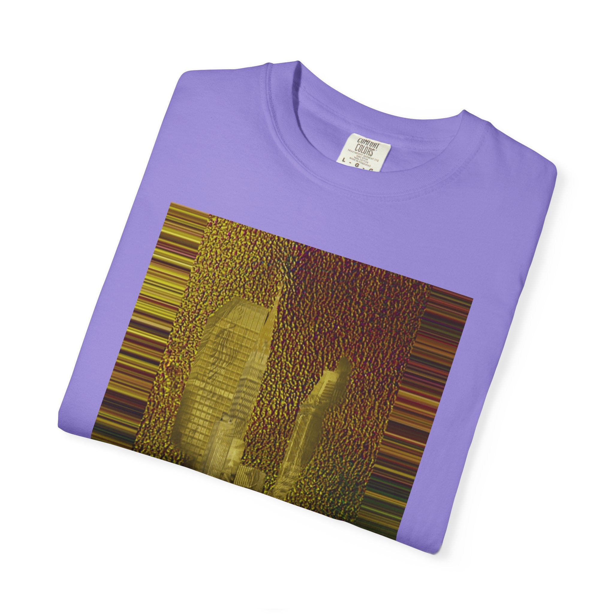 Ava's Search Engine By Kevin Quinn -Abstract Glitch Art T-Shirt with QR Code Back — Techy Urban Graphic Tee