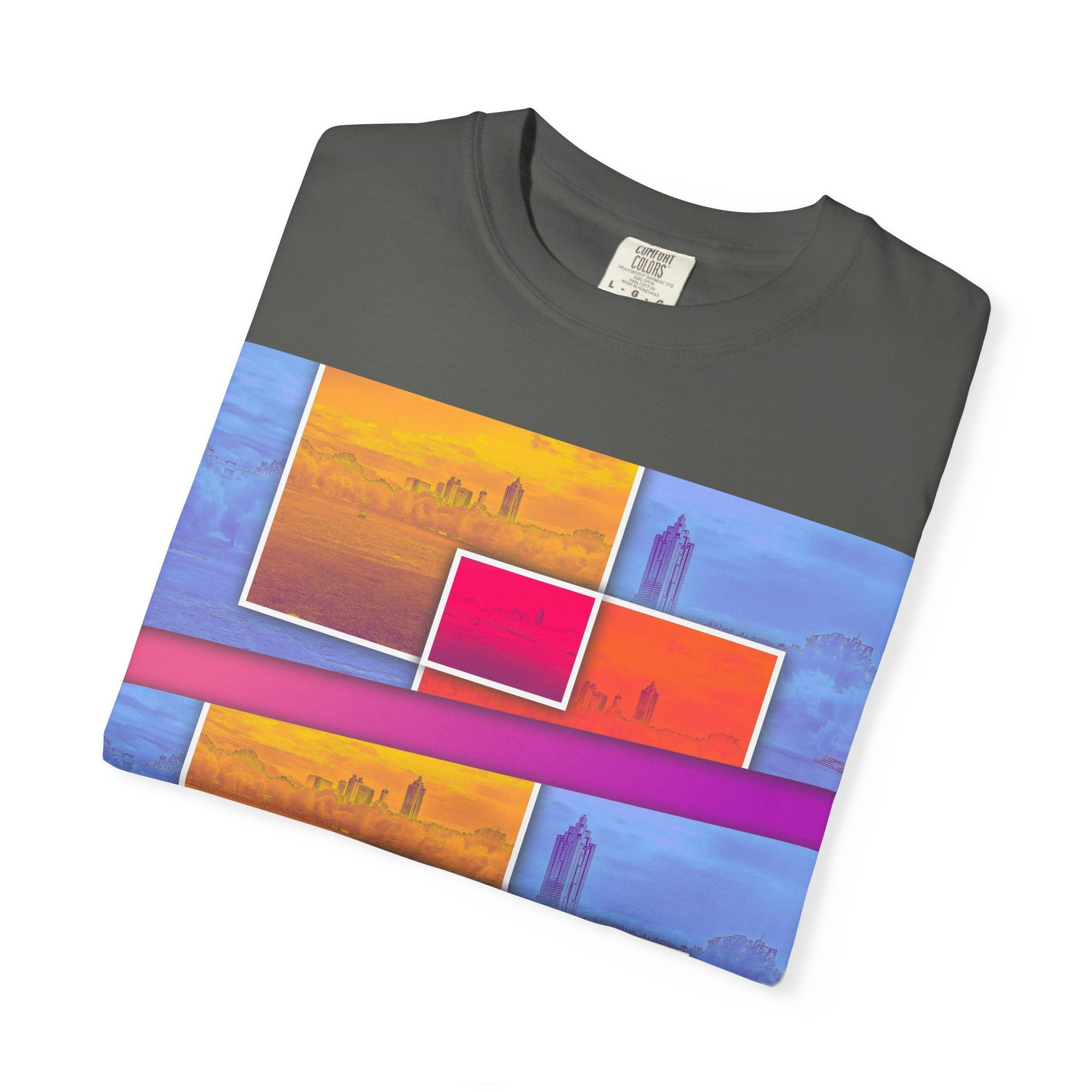 Picnic In The Park With You By Kevin Quinn -Abstract Sunset Blocks Urban Architecture Atlanta T-Shirt