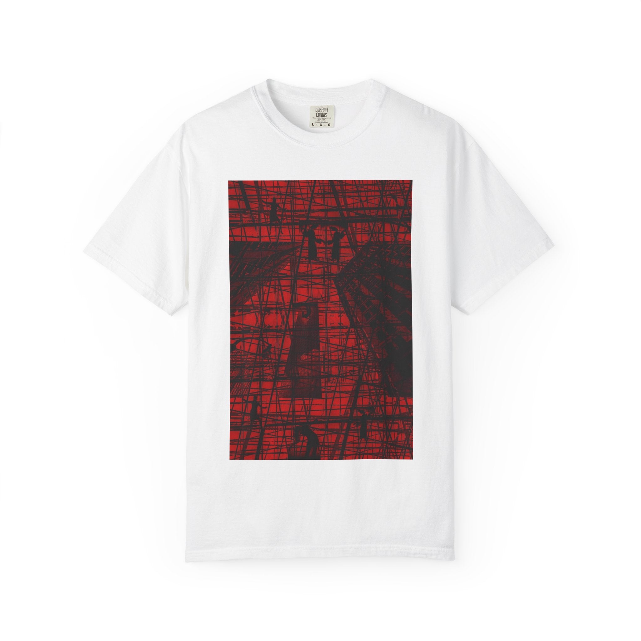 The Puppet Tragedy By Kevin Quinn  -Abstract Red Black Gothic Puppet Graphic T-Shirt