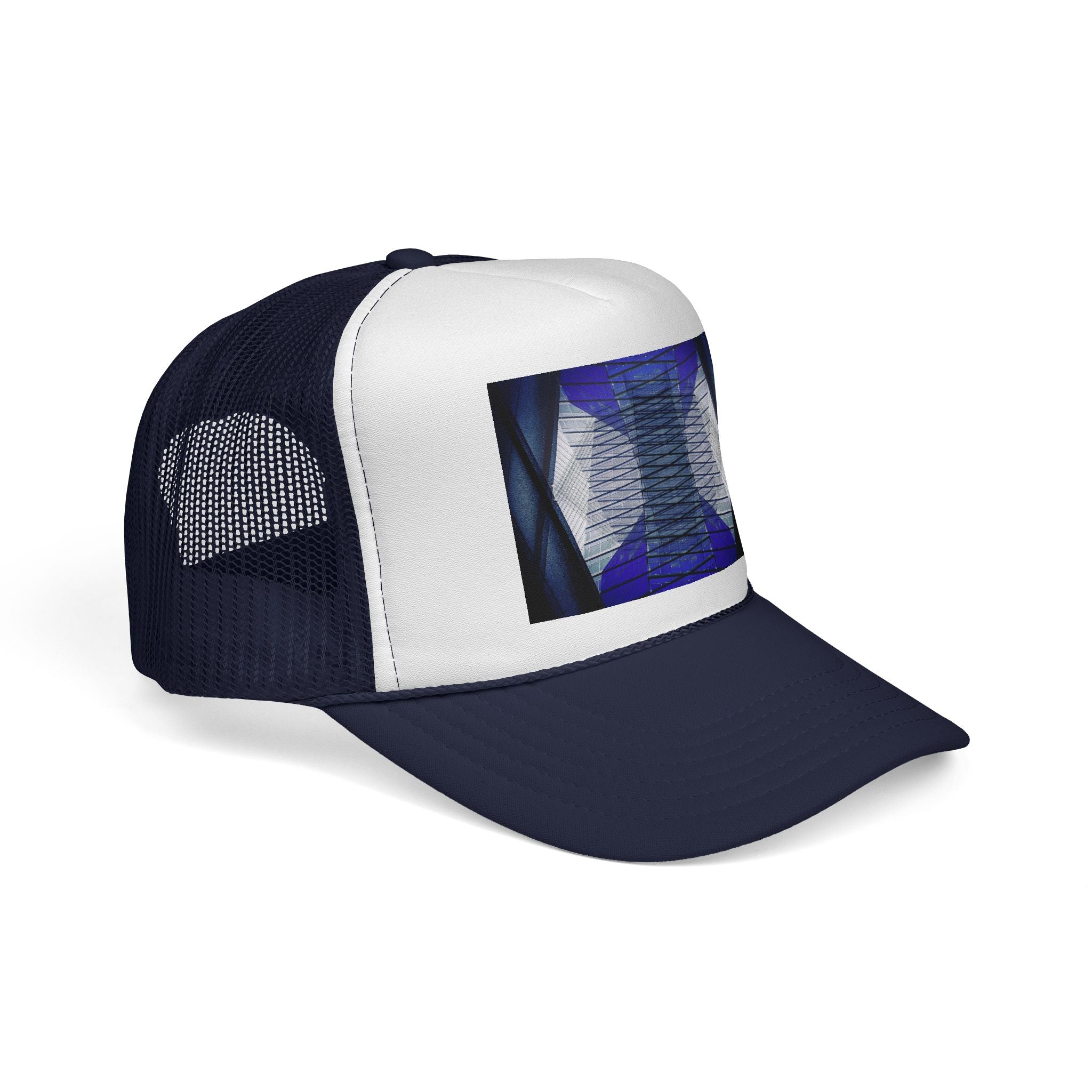 Custom Abstract Architecture Trucker Cap - 