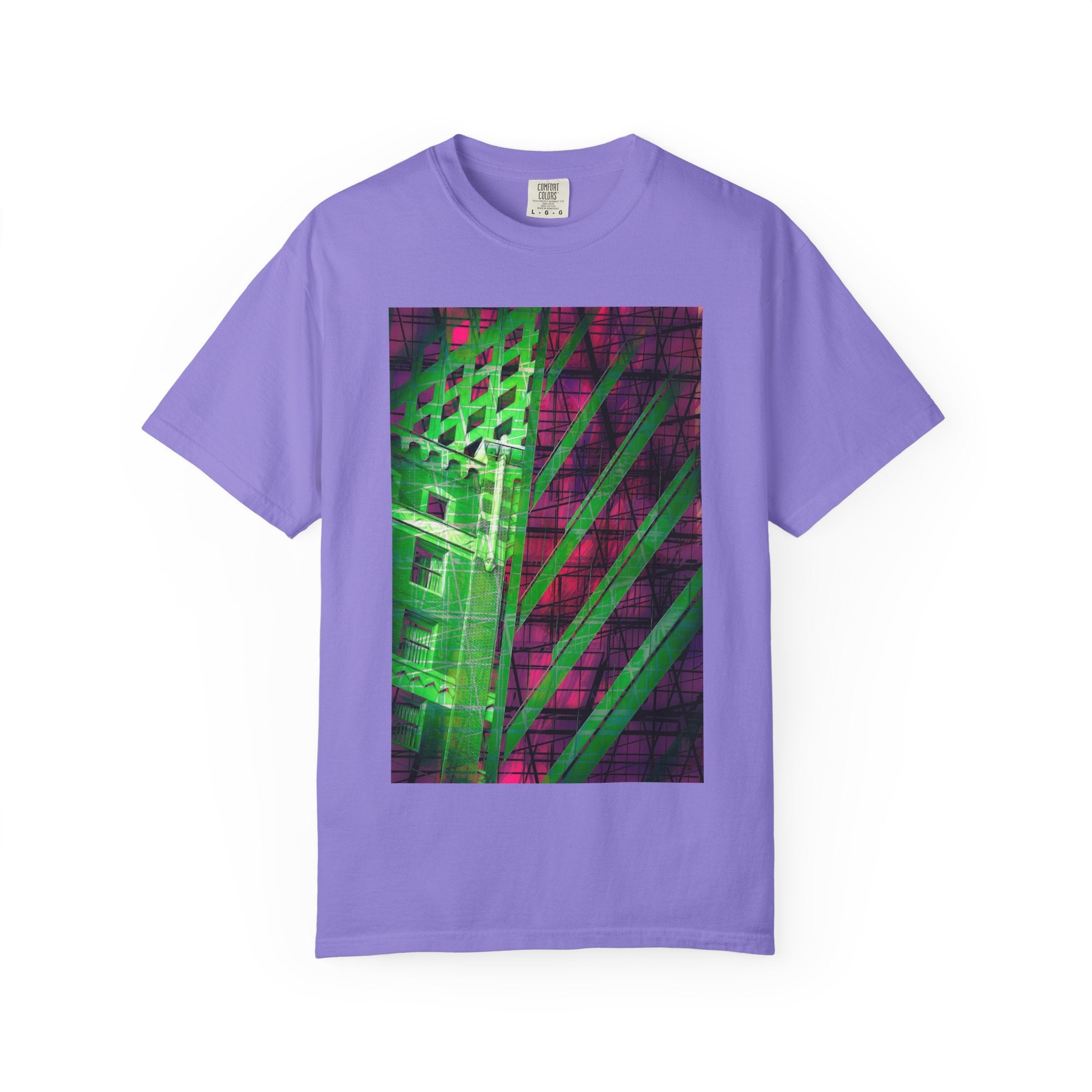 The Fifth Floor Fantasy By Kevin Quinn  -Neon Urban Modern Abstract Architecture Graphic Tee