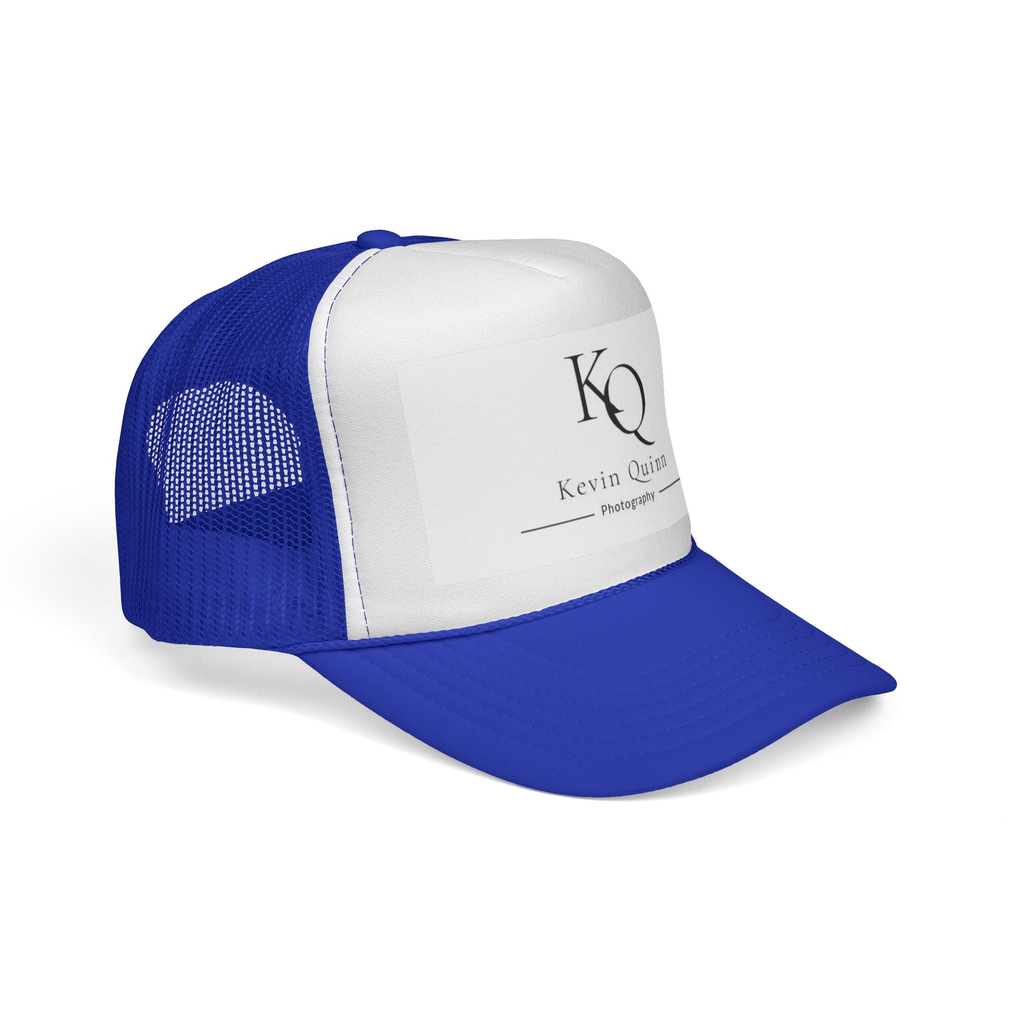 Kevin Quinn Photography Trucker Cap — KQ Logo Mesh Hat (Red/White/Blue)