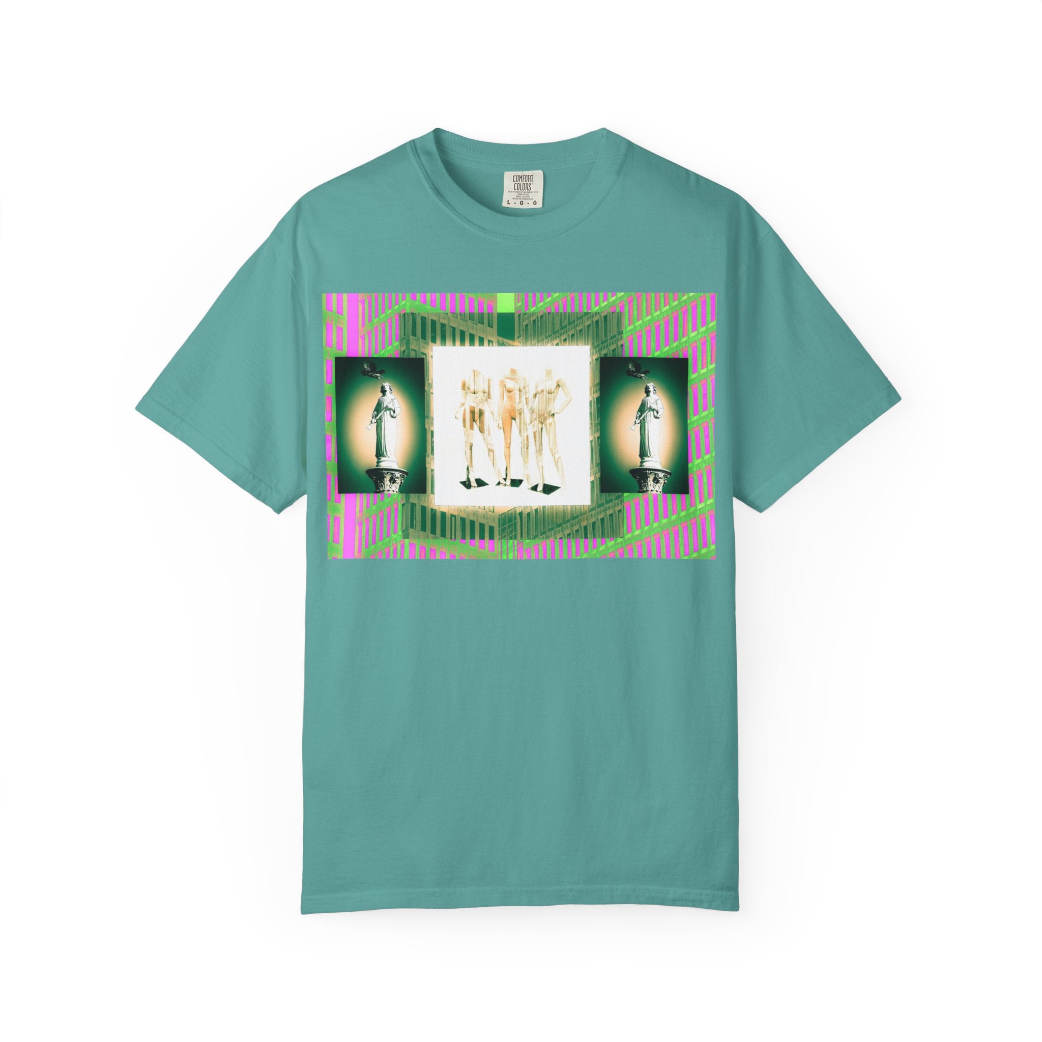 The Past Love Fashion Show By Kevin Quinn -Modern Abstract Architecture T-Shirt — Retro Neon Vintage Graphic Tee