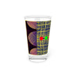 Abstract Art Beer Pint Glass – 16oz Craft Beer Glass – “Ubie The Uber Driver” by Kevin Quinn
