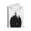 Little Black Dress by Kevin Quinn - NYC Urban Skyline Spiral Notebook — City Silhouette Ruled Journal