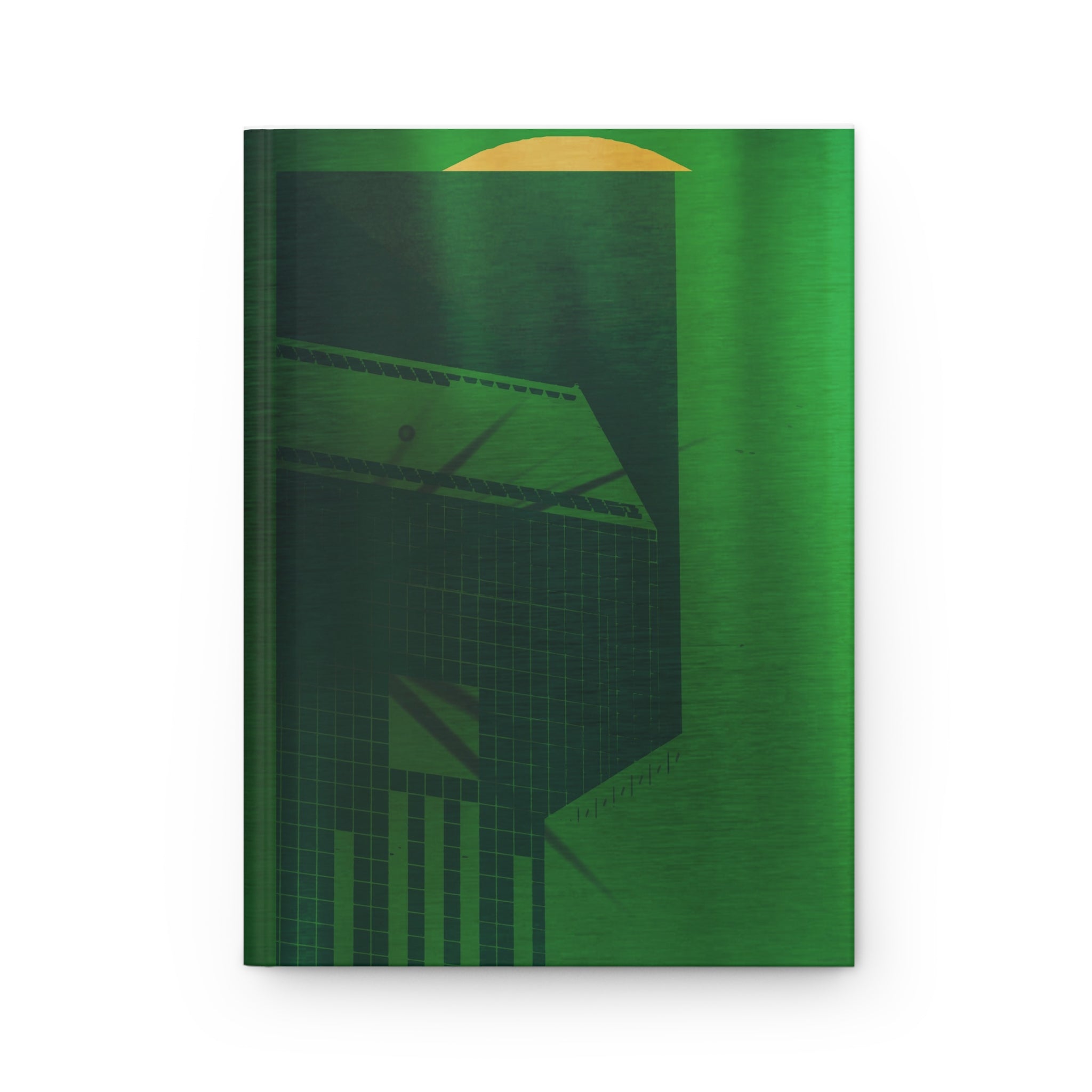 Behind The Emerald Door By Kevin Quinn - Architectural Green Hardcover Journal — Urban Sunset Notebook