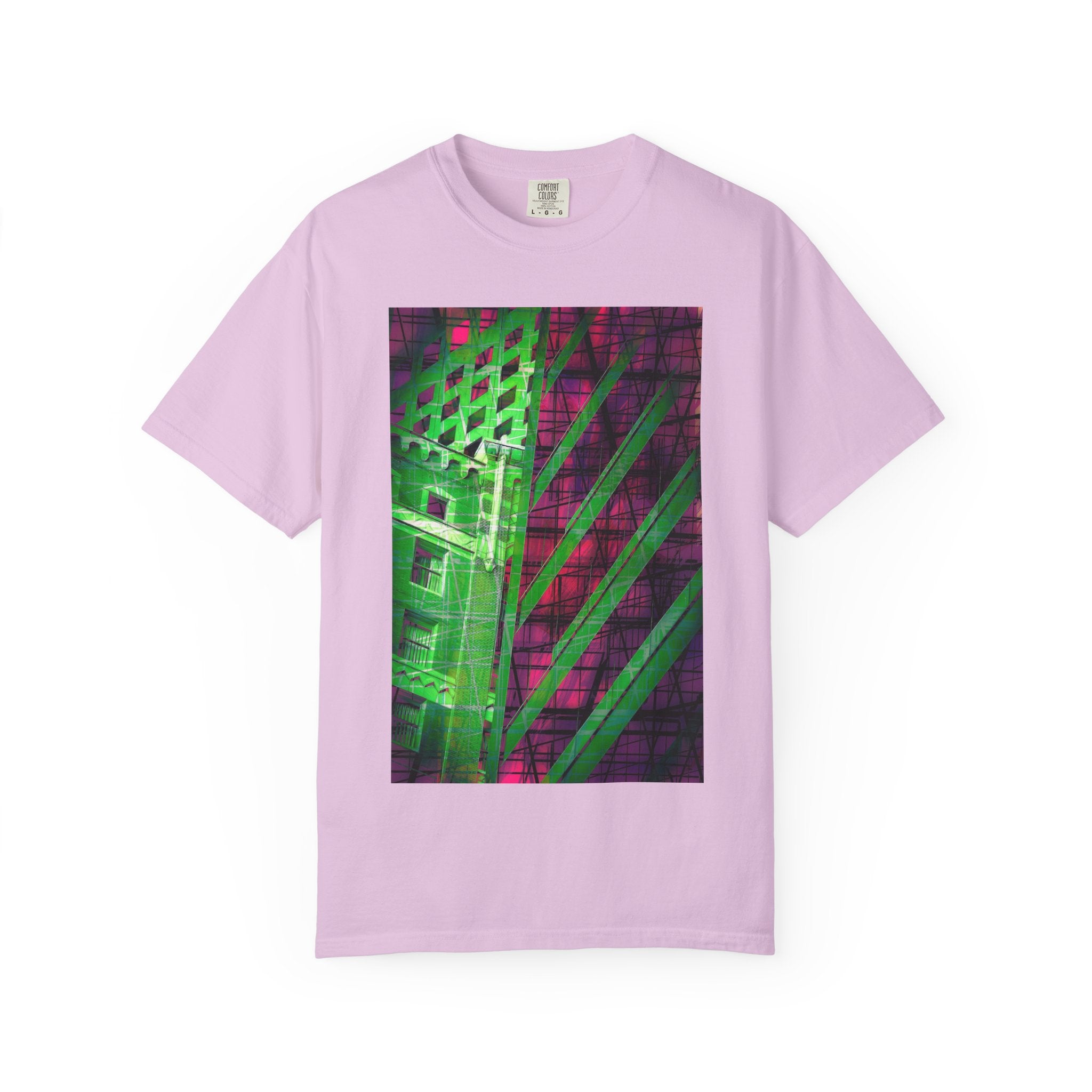The Fifth Floor Fantasy By Kevin Quinn  -Neon Urban Modern Abstract Architecture Graphic Tee