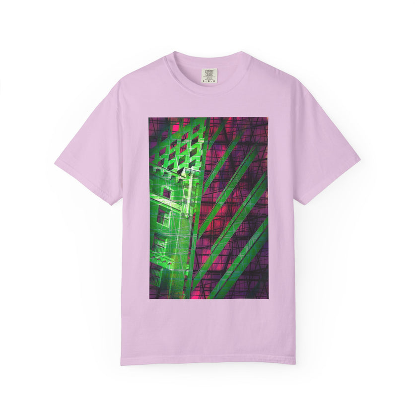 The Fifth Floor Fantasy By Kevin Quinn  -Neon Urban Modern Abstract Architecture Graphic Tee