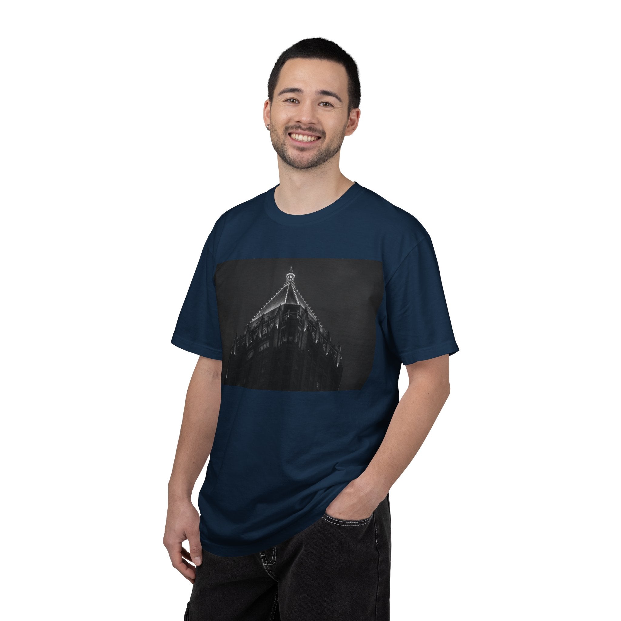 Requiem By Kevin Quinn   -Architectural Nightscape T-Shirt — Gothic Building Photo Tee