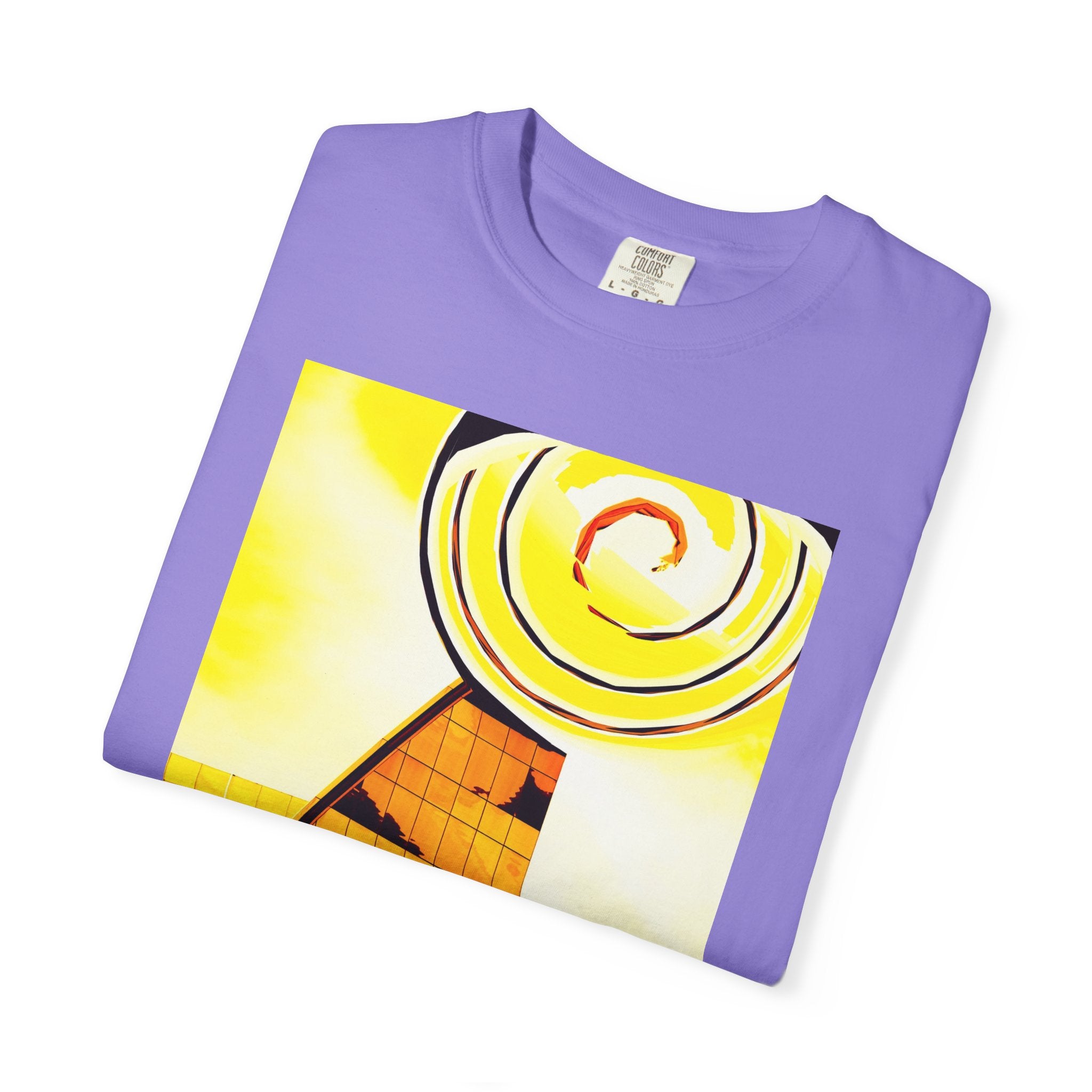 Lemonheads and Lollipops By Kevin Quinn   -Abstract Yellow Spiral Urban Modern Architecture Graphic Tee