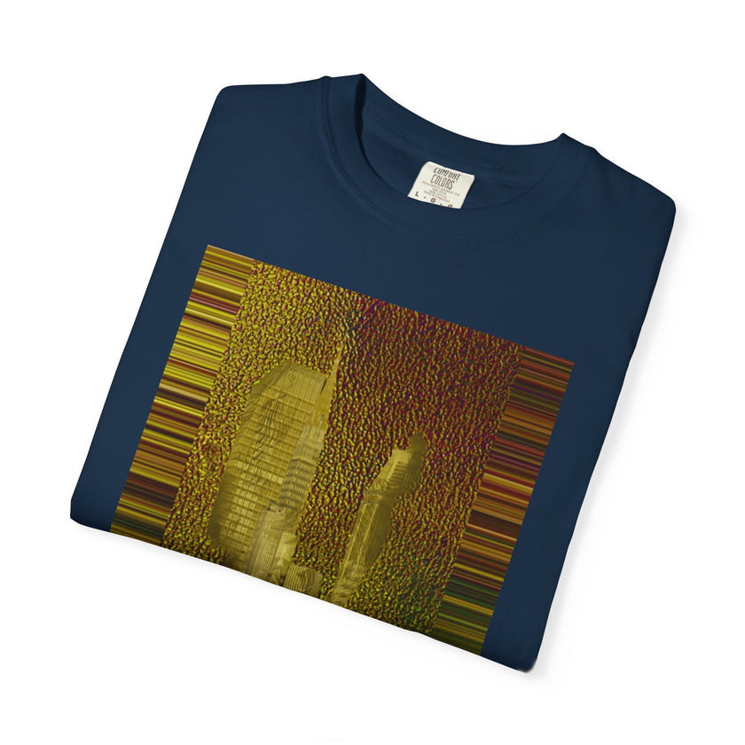 Ava's Search Engine By Kevin Quinn -Abstract Glitch Art T-Shirt with QR Code Back — Techy Urban Graphic Tee