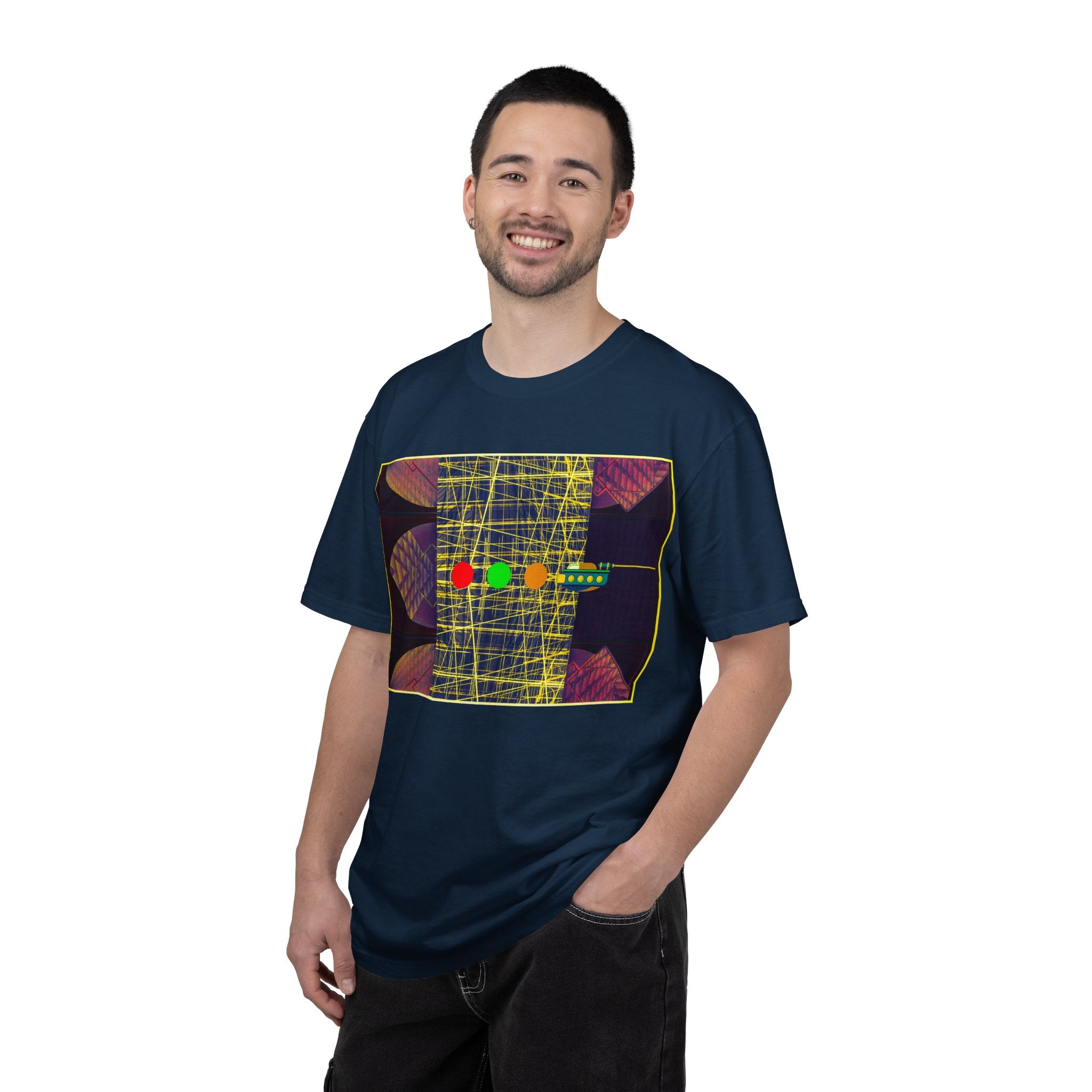 Ubie The Uber Driver By Kevin Quinn Graphic T-Shirt — Retro Geometric Streetwear