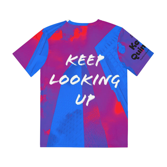 Keep Looking Up Graphic Tee By Kevin Quinn — Motivational Men's All-Over Print Shirt