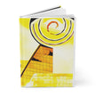 Lemmonheads and Lollipops By Kevin Quinn - Abstract Yellow Spiral Hardcover Journal — Modern Geometric Notebook