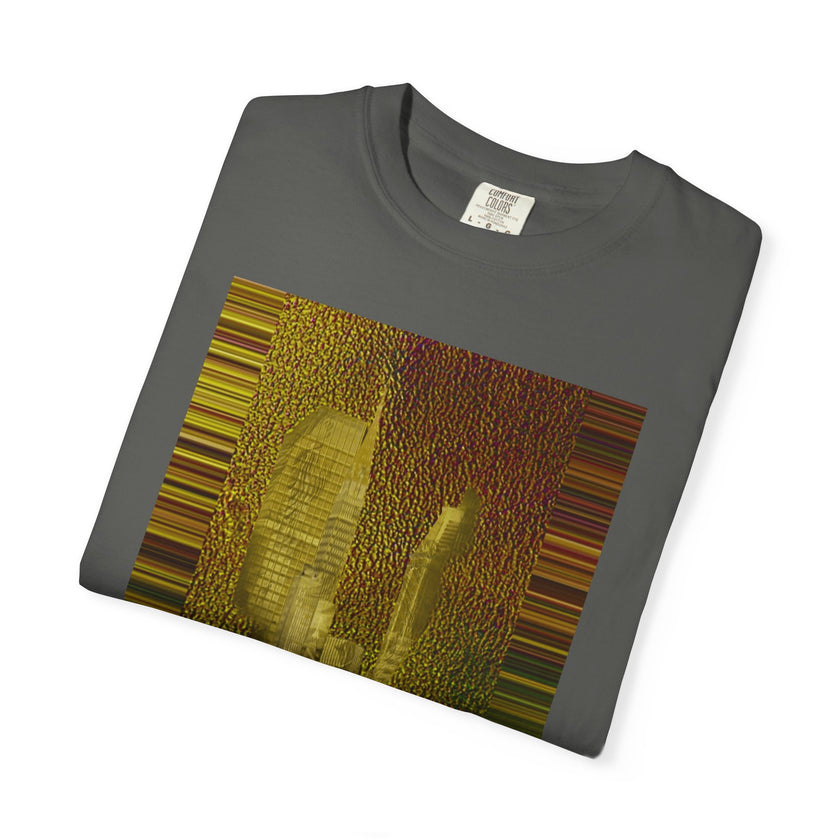 Ava's Search Engine By Kevin Quinn -Abstract Glitch Art T-Shirt with QR Code Back — Techy Urban Graphic Tee
