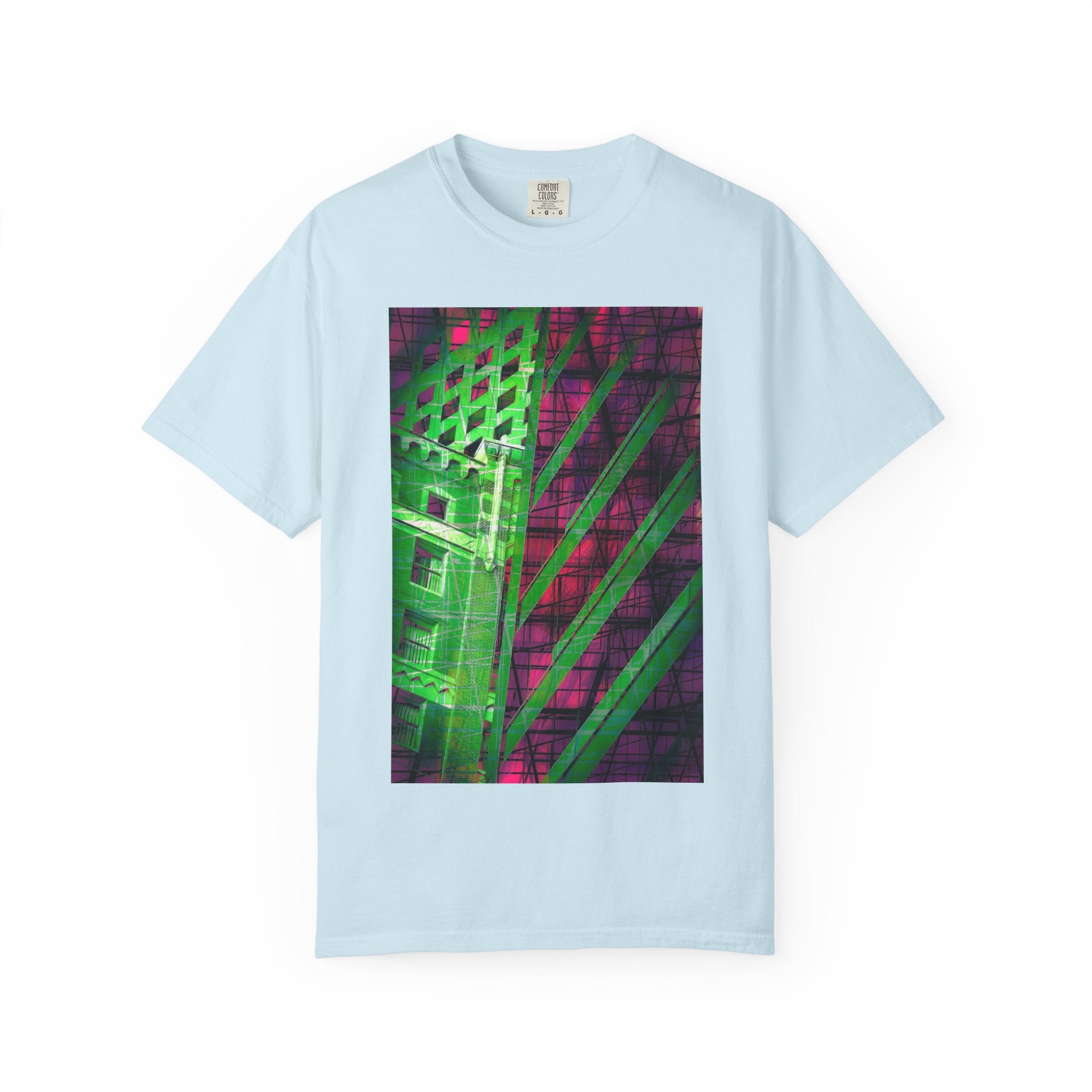 The Fifth Floor Fantasy By Kevin Quinn  -Neon Urban Modern Abstract Architecture Graphic Tee