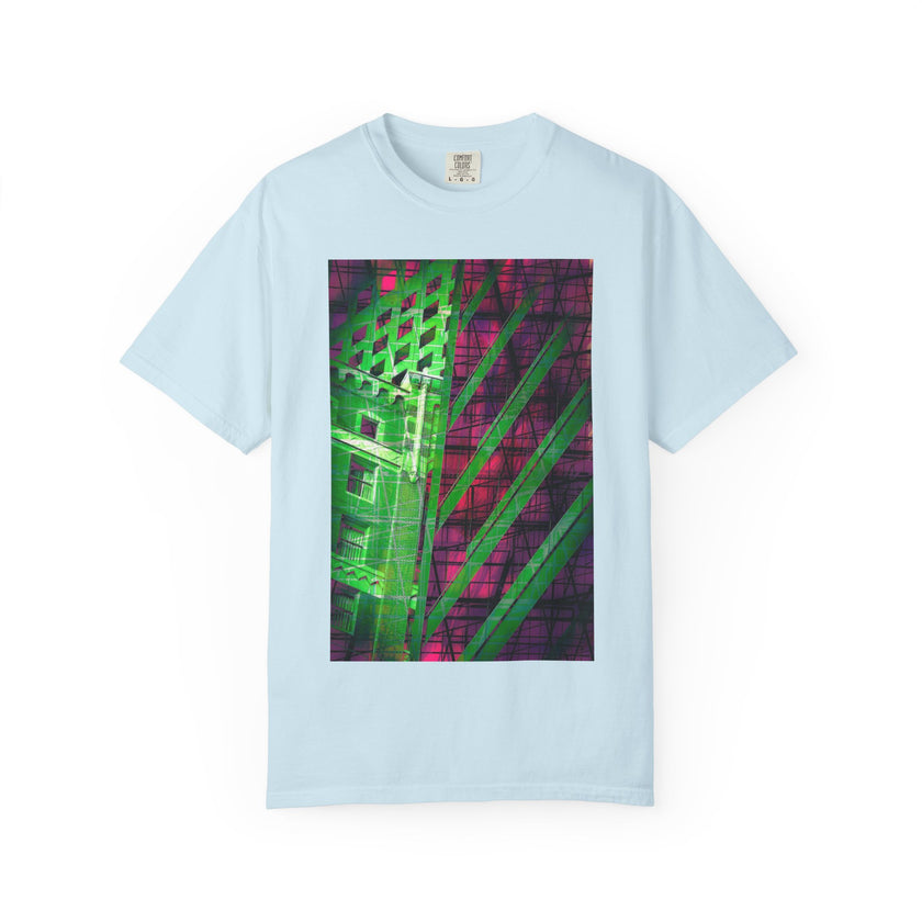The Fifth Floor Fantasy By Kevin Quinn  -Neon Urban Modern Abstract Architecture Graphic Tee