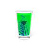 Abstract Art Beer Pint Glass – 16oz Craft Beer Glass – “Lime Drop Martini” by Kevin Quinn